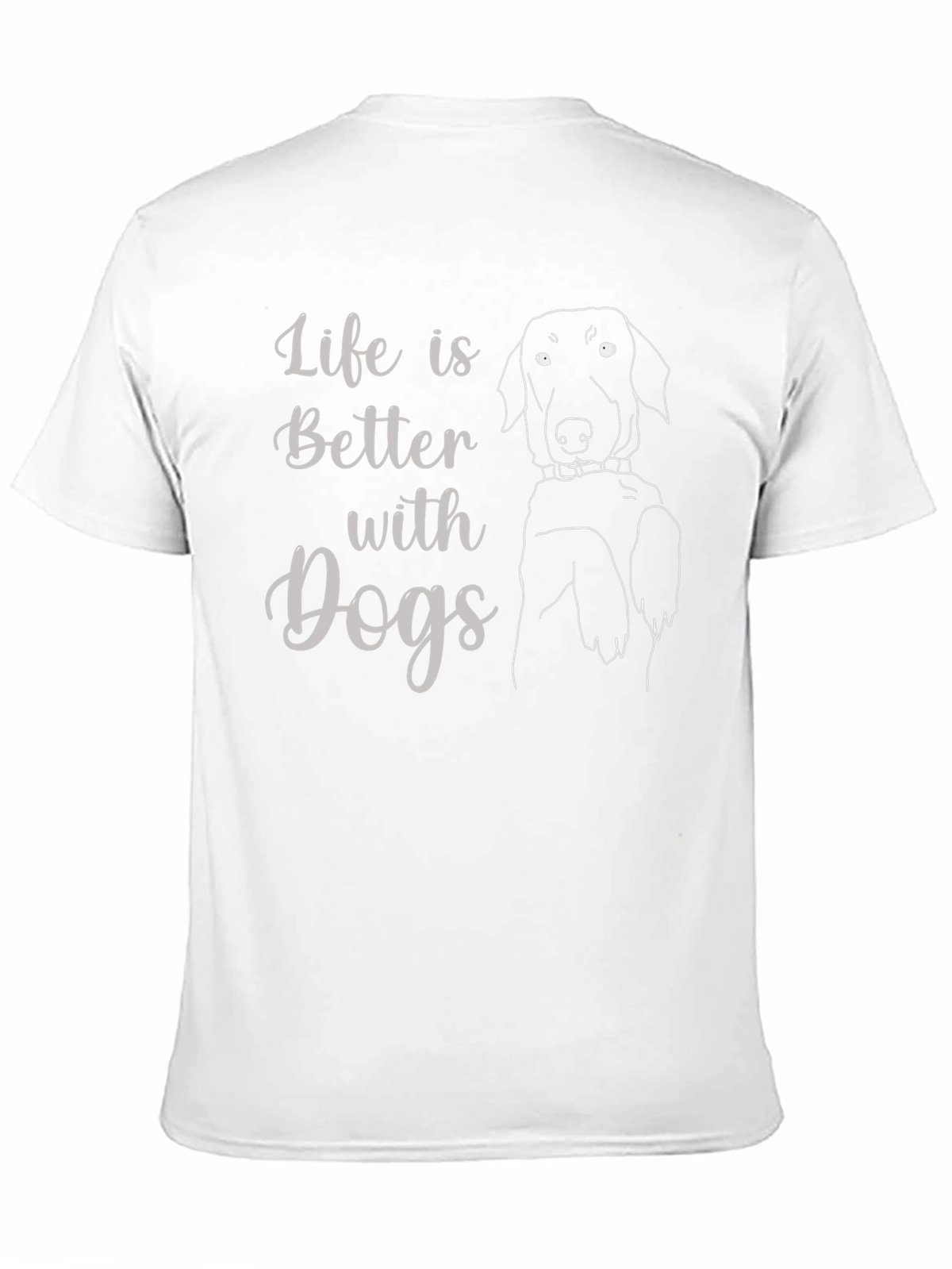 Life is Better with Dogs Black T-Shirt