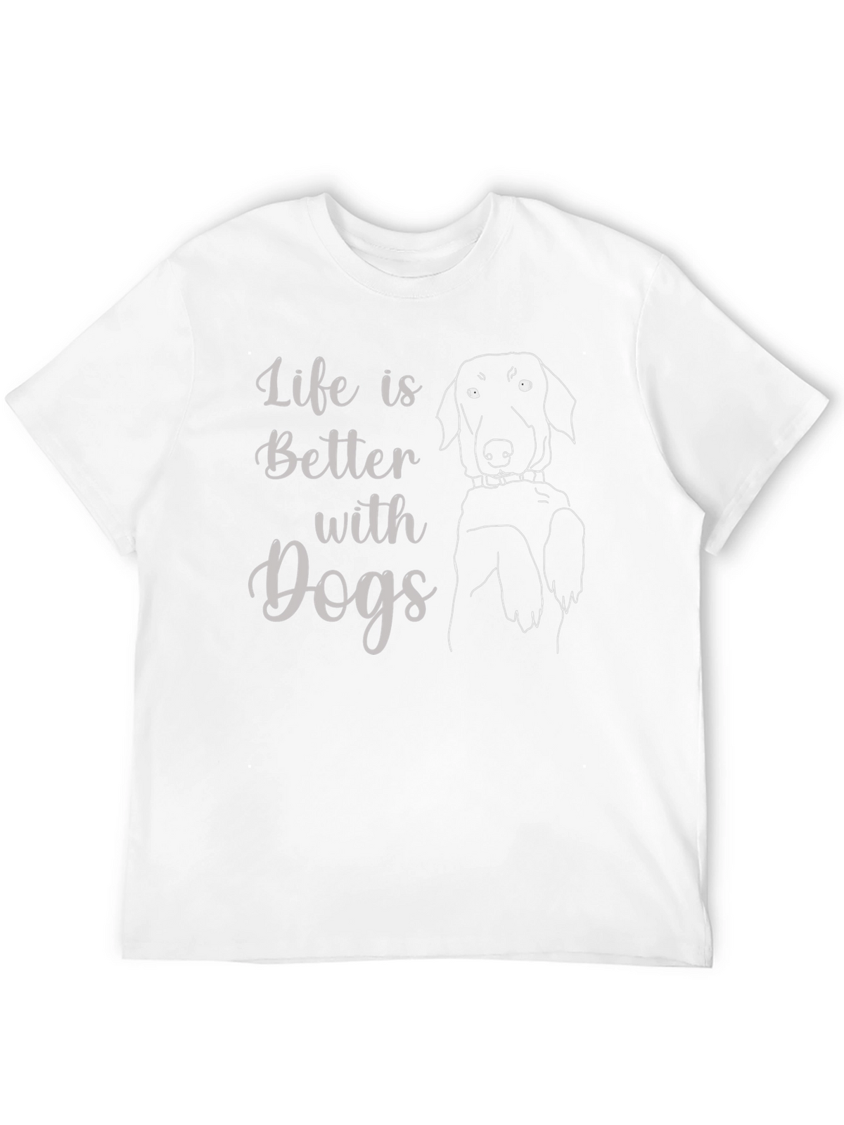 Life is Better with Dogs Black T-Shirt
