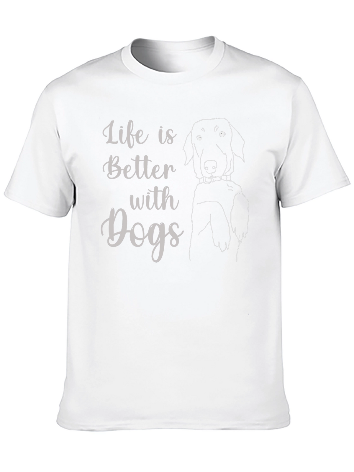 Life is Better with Dogs Black T-Shirt