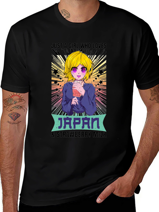 Just A Girl Who Loves Japan & Strawberry Milk T-Shirt
