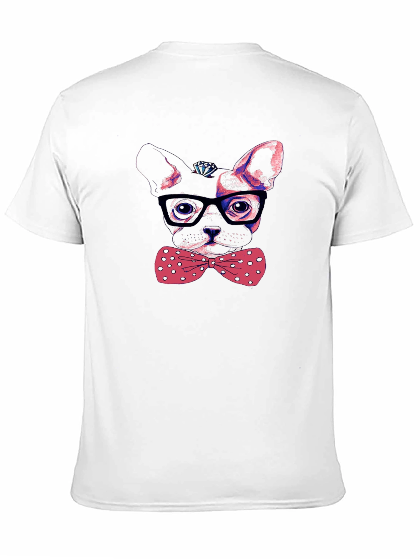 Dog with Bow Tie Mens Graphic Tee