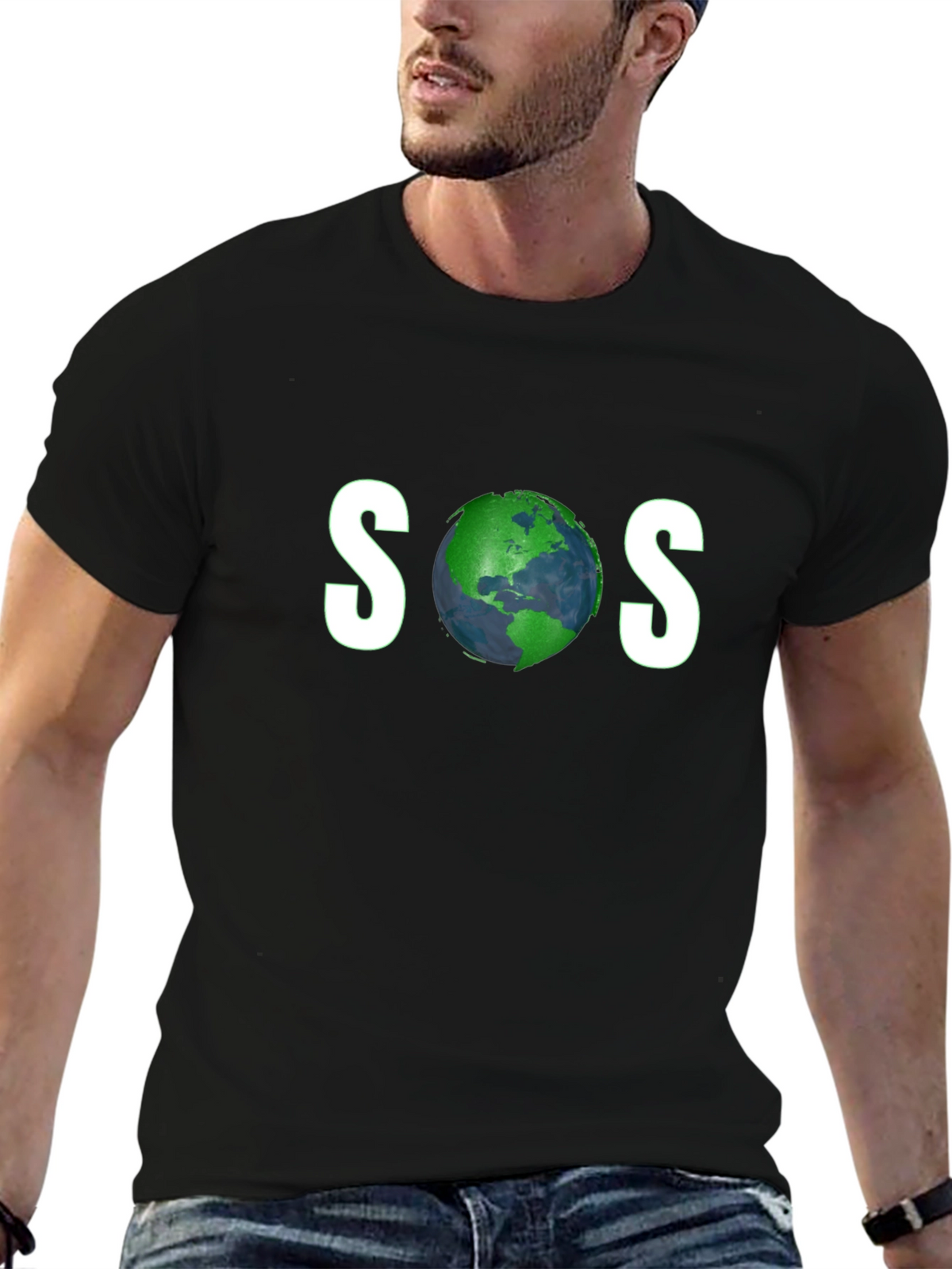 SOS Earth Graphic Tee - Save Our Planet T-Shirt