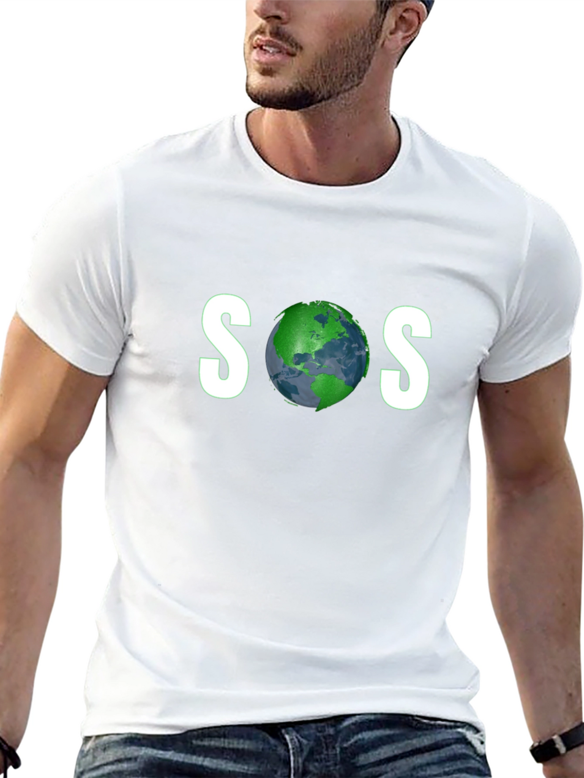 SOS Earth Graphic Tee - Save Our Planet T-Shirt