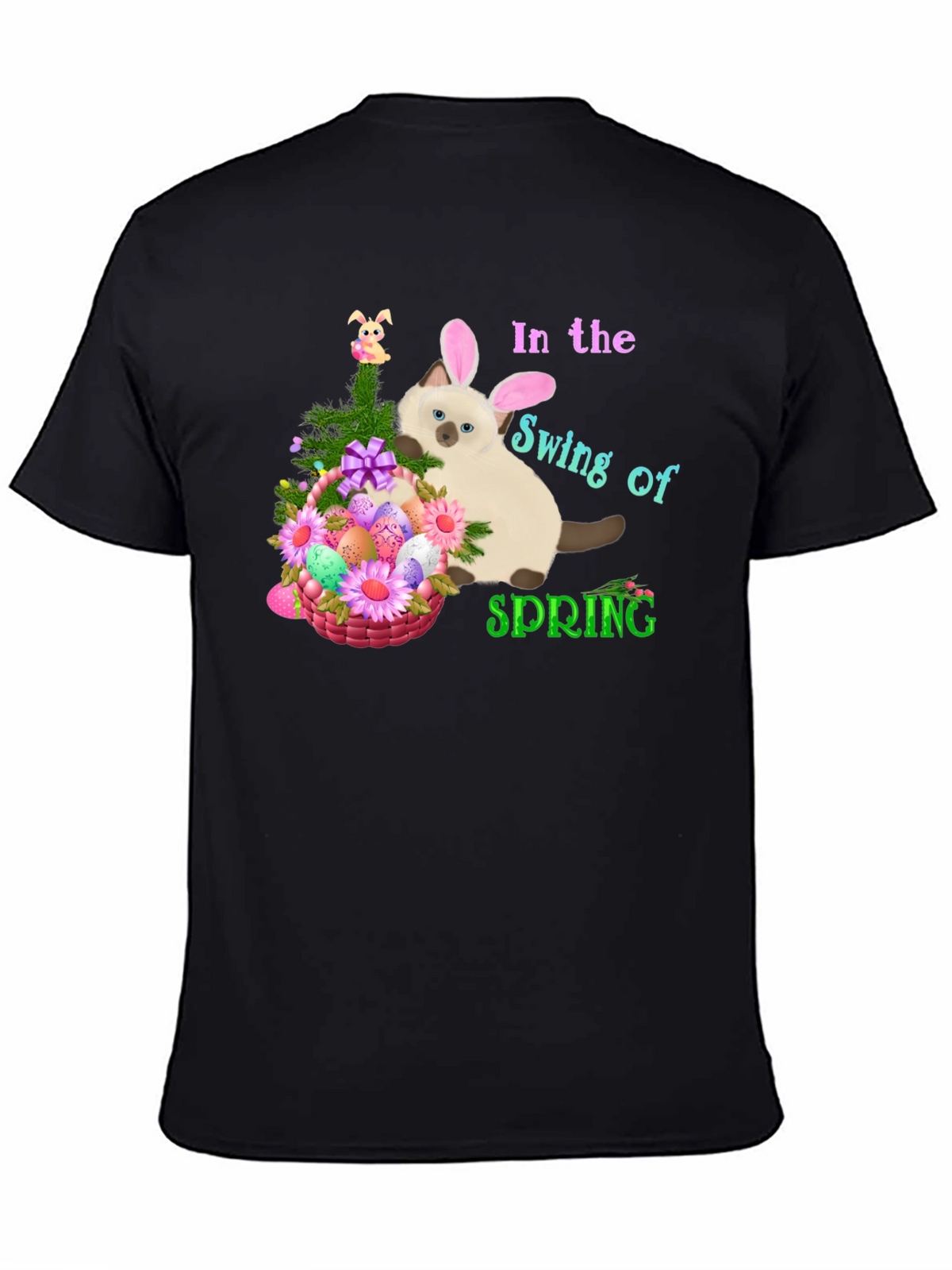 Easter Cat in Spring T-Shirt