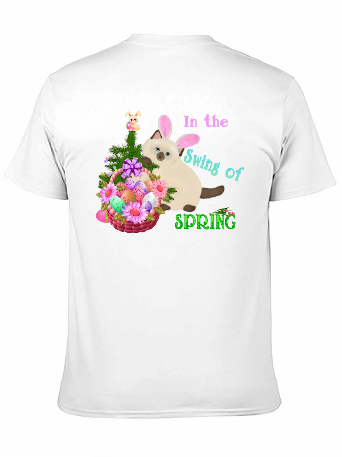 Easter Cat in Spring T-Shirt