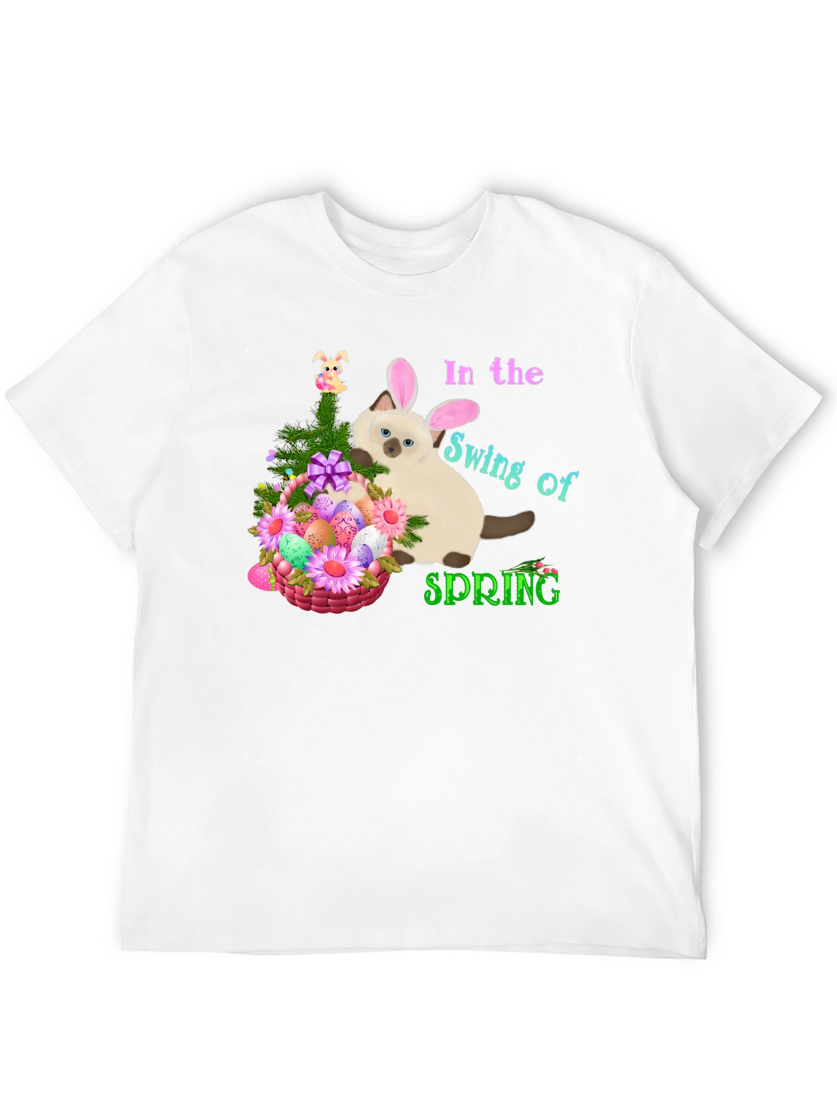 Easter Cat in Spring T-Shirt