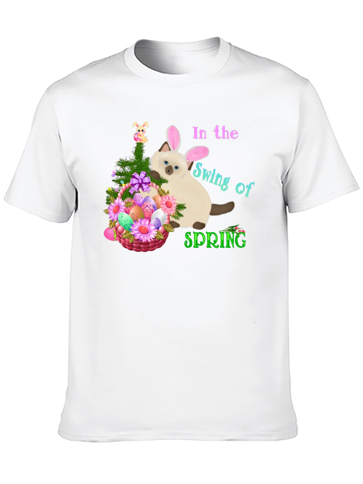 Easter Cat in Spring T-Shirt