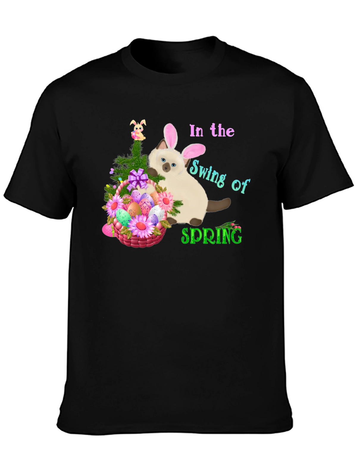 Easter Cat in Spring T-Shirt