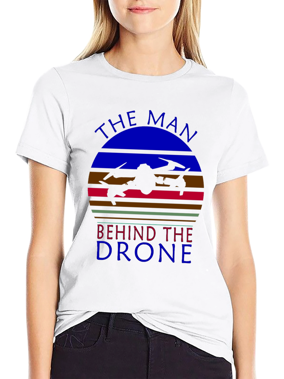 The Man Behind the Drone Graphic T-Shirt