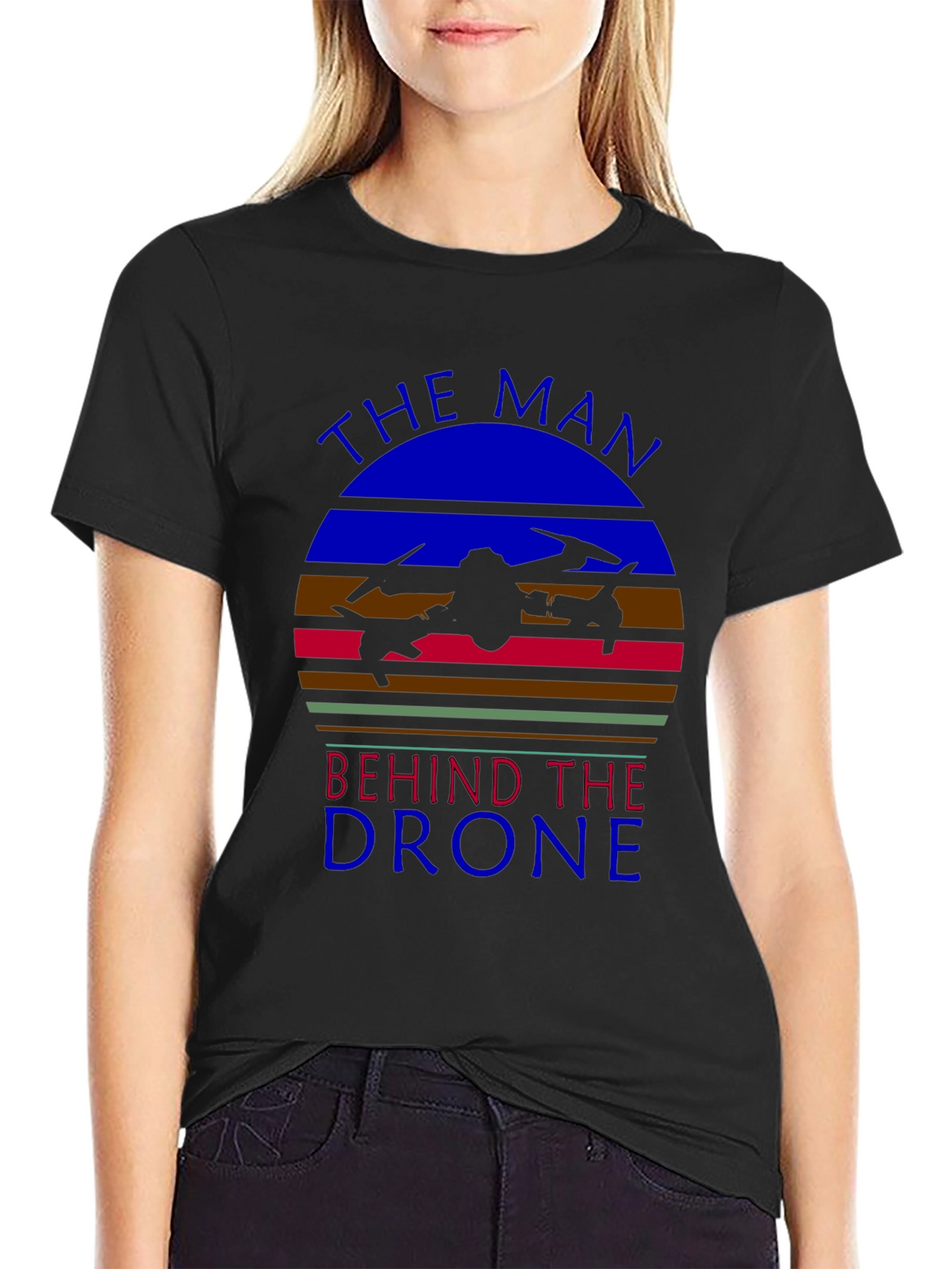 The Man Behind the Drone Graphic T-Shirt