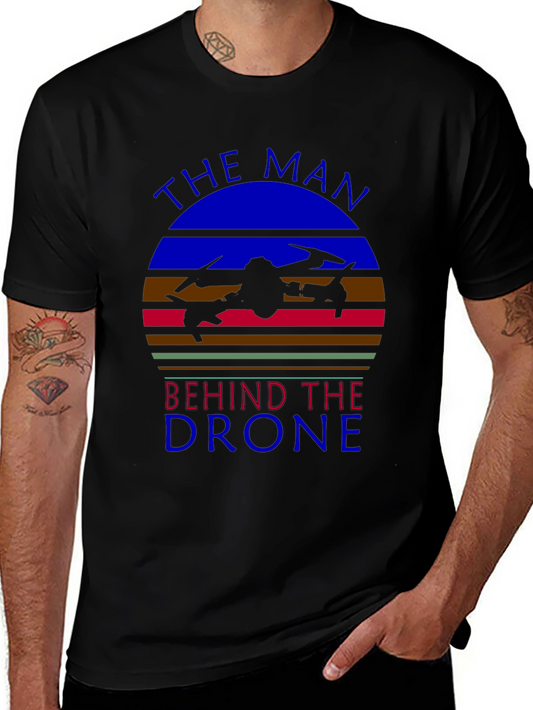 The Man Behind the Drone Graphic T-Shirt