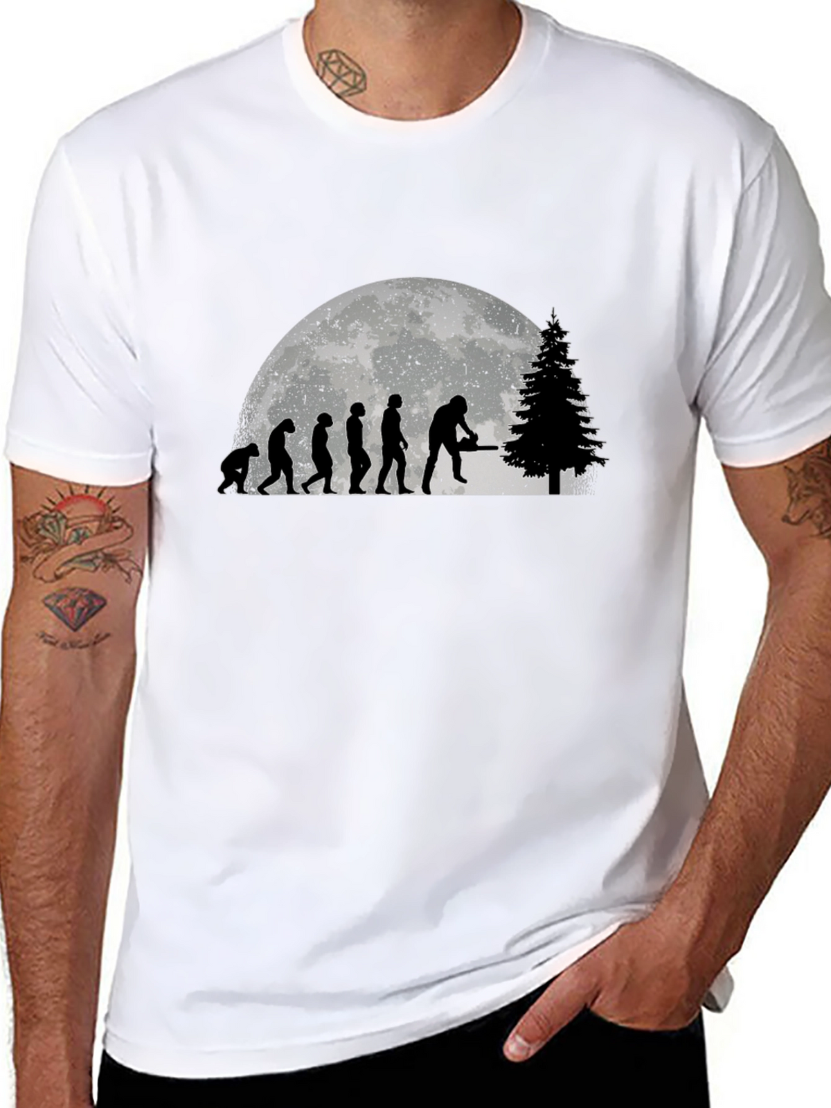 Evolution Chainsaw Tree Felling T-Shirt