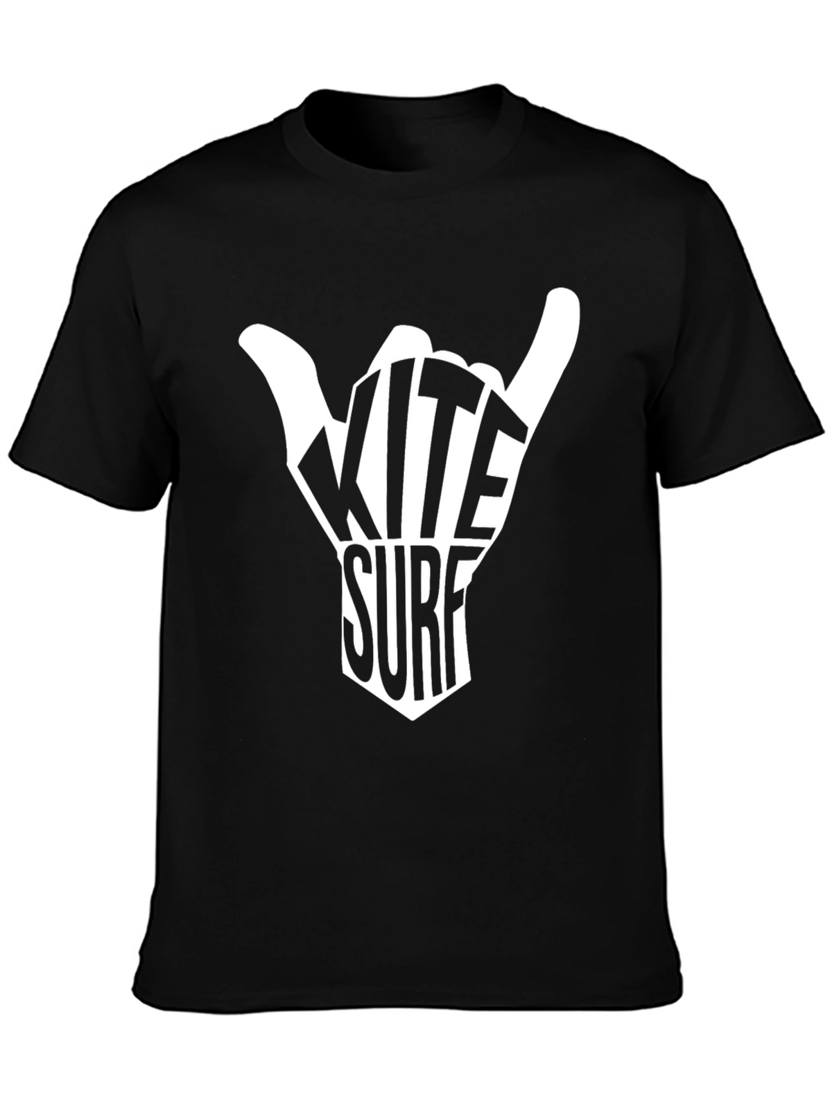 Kite Surf Graphic T-Shirt - Black