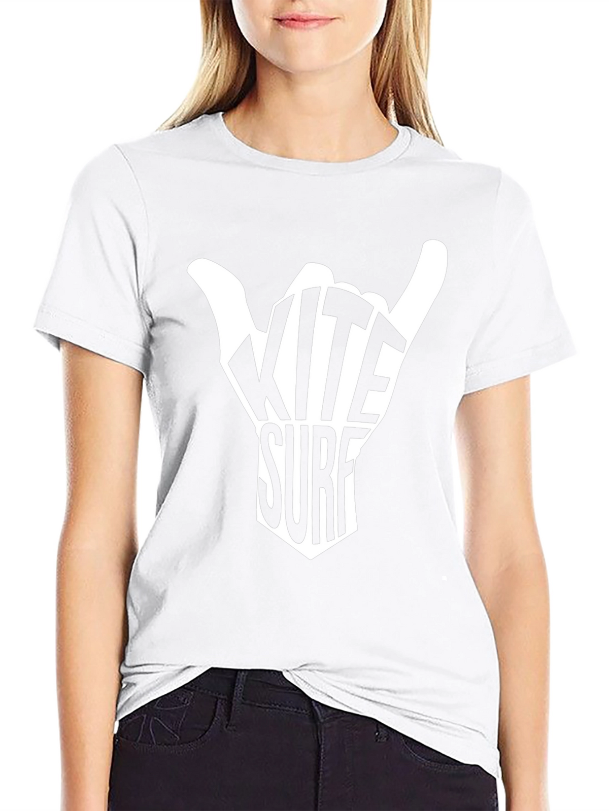 Kite Surf Graphic T-Shirt - Black