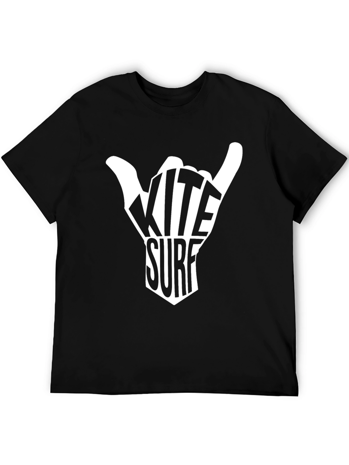 Kite Surf Graphic T-Shirt - Black