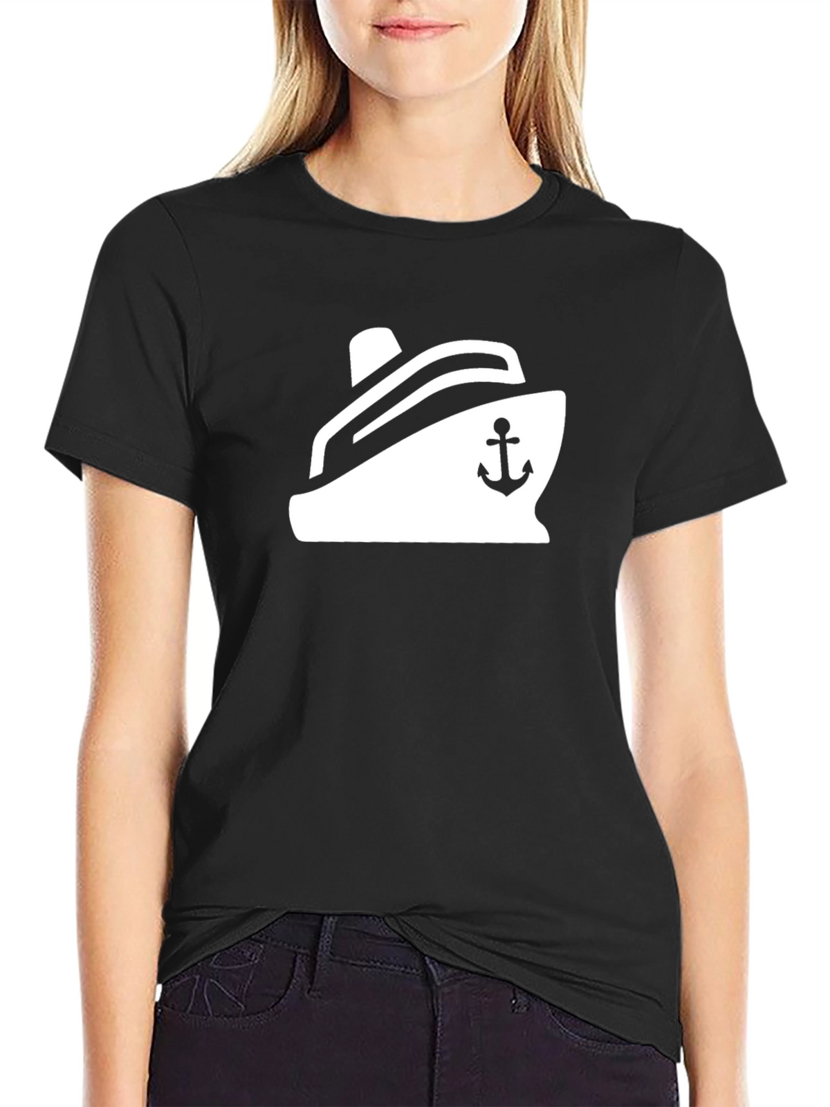 Nautical Cruise Ship Anchor Graphic T-Shirt