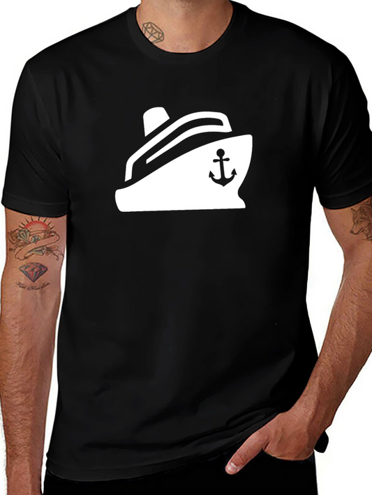 Nautical Cruise Ship Anchor Graphic T-Shirt