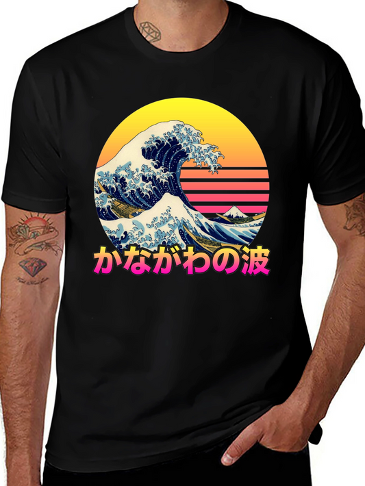Great Wave Kanagawa T-Shirt Retro Wave Tee