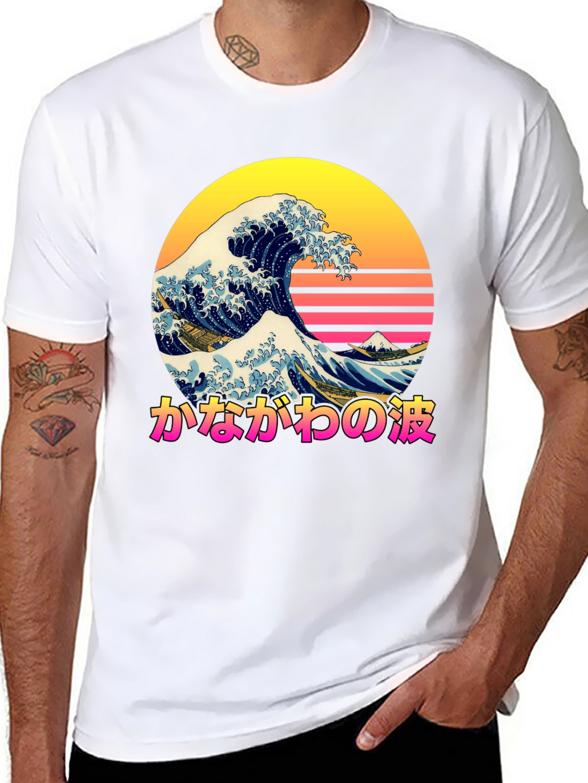 Great Wave Kanagawa T-Shirt Retro Wave Tee