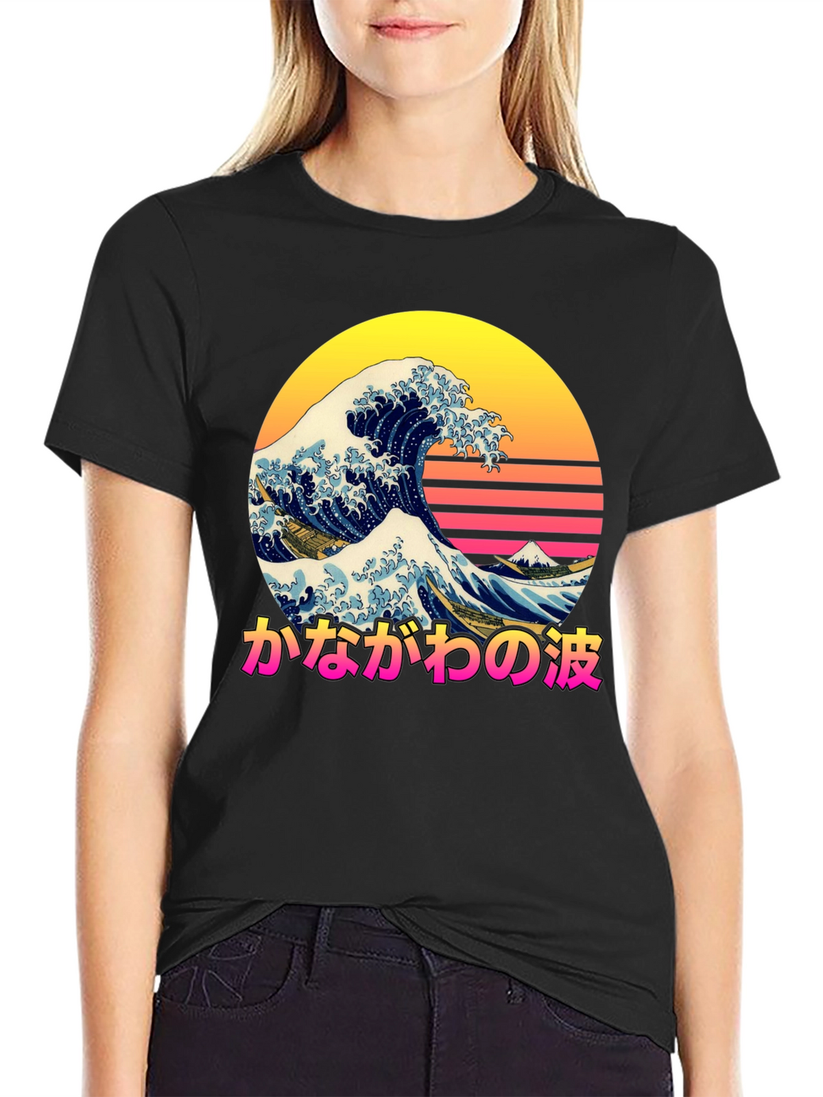 Great Wave Kanagawa T-Shirt Retro Wave Tee