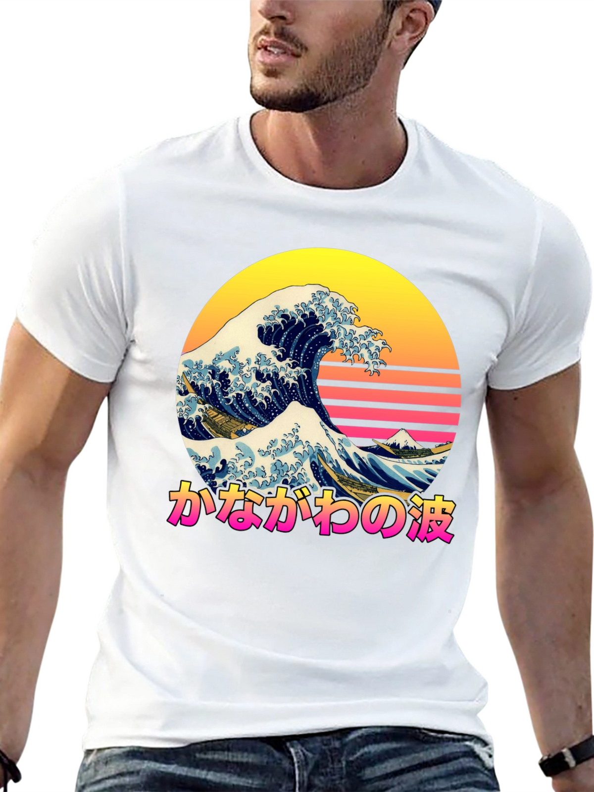 Great Wave Kanagawa T-Shirt Retro Wave Tee