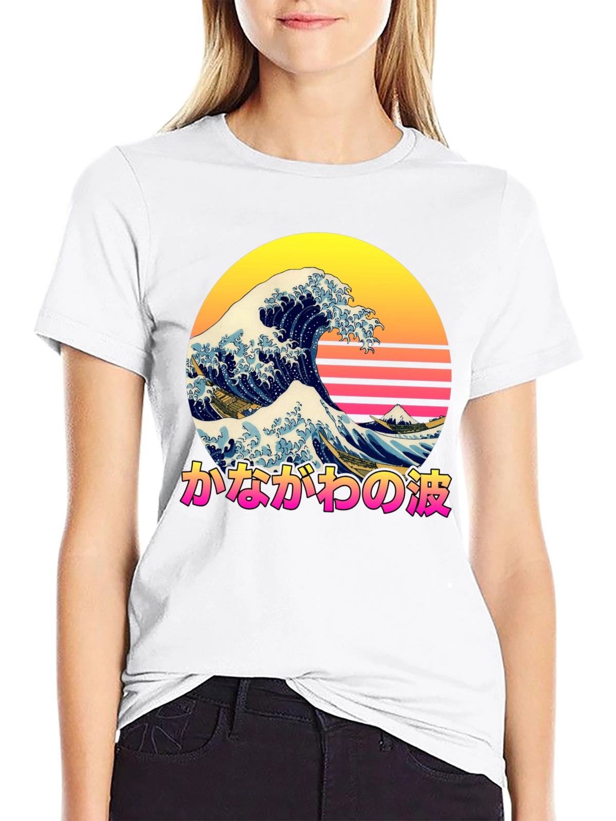 Great Wave Kanagawa T-Shirt Retro Wave Tee
