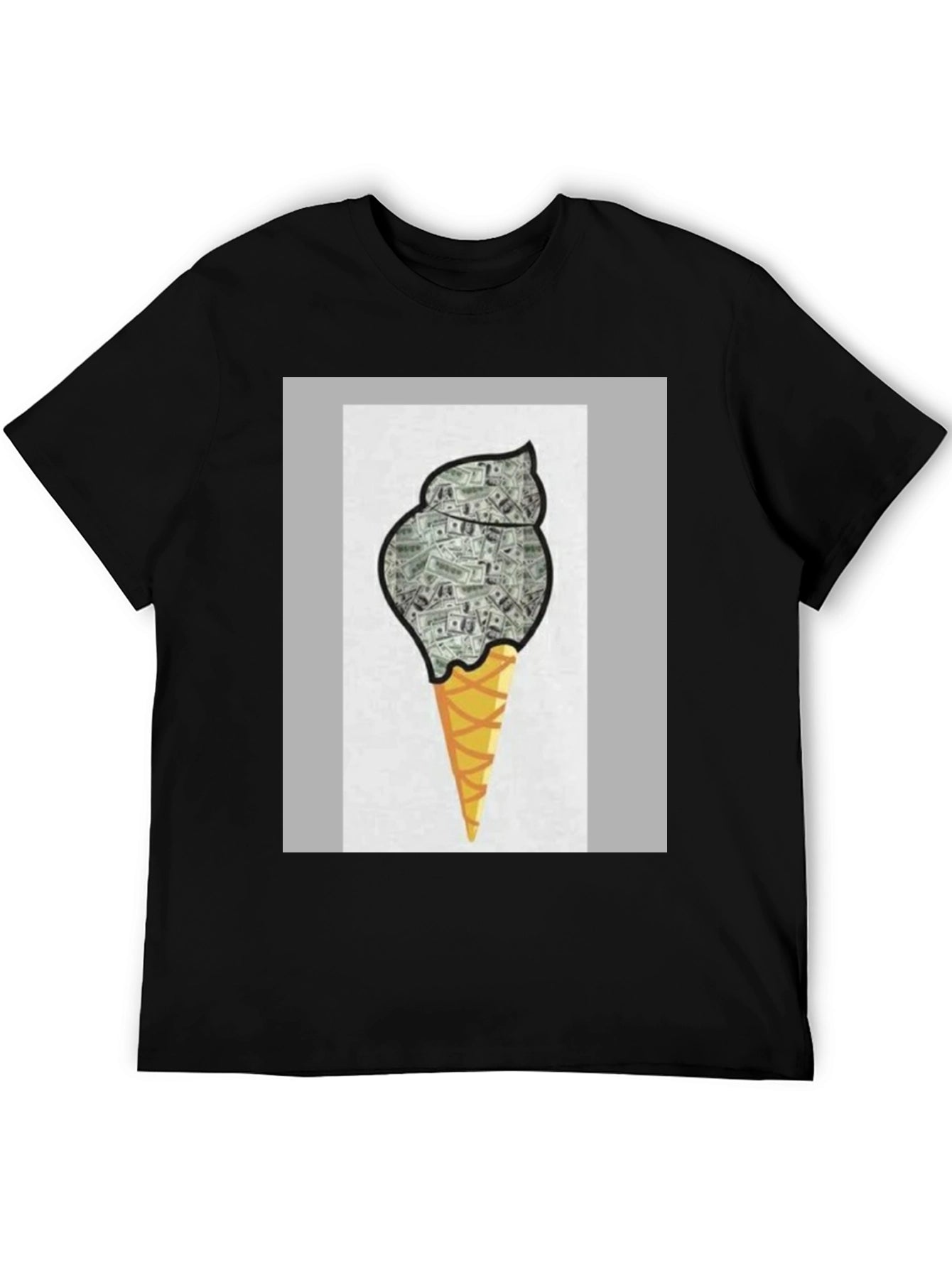 Money Ice Cream Graphic Tee - Black