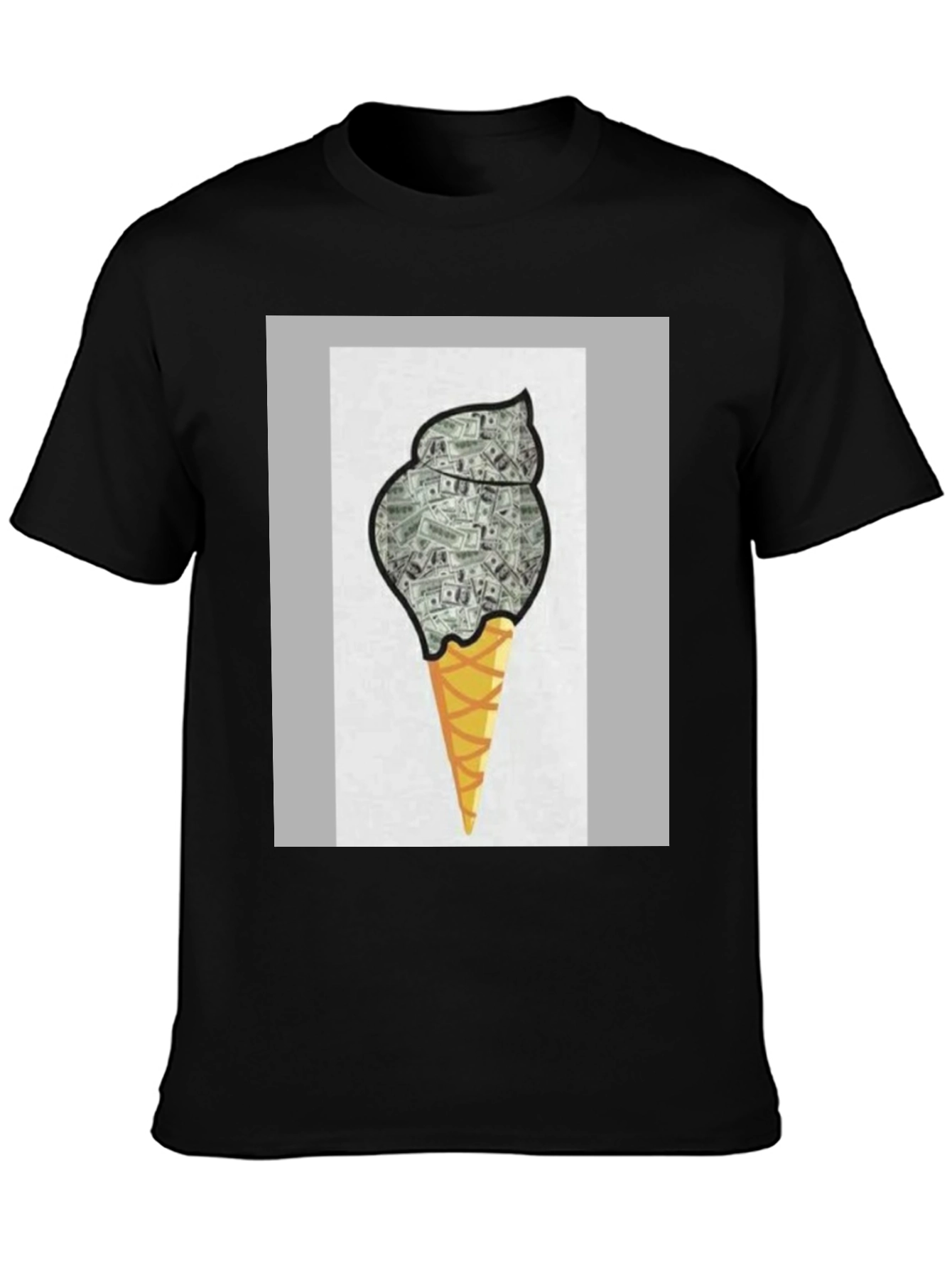 Money Ice Cream Graphic Tee - Black
