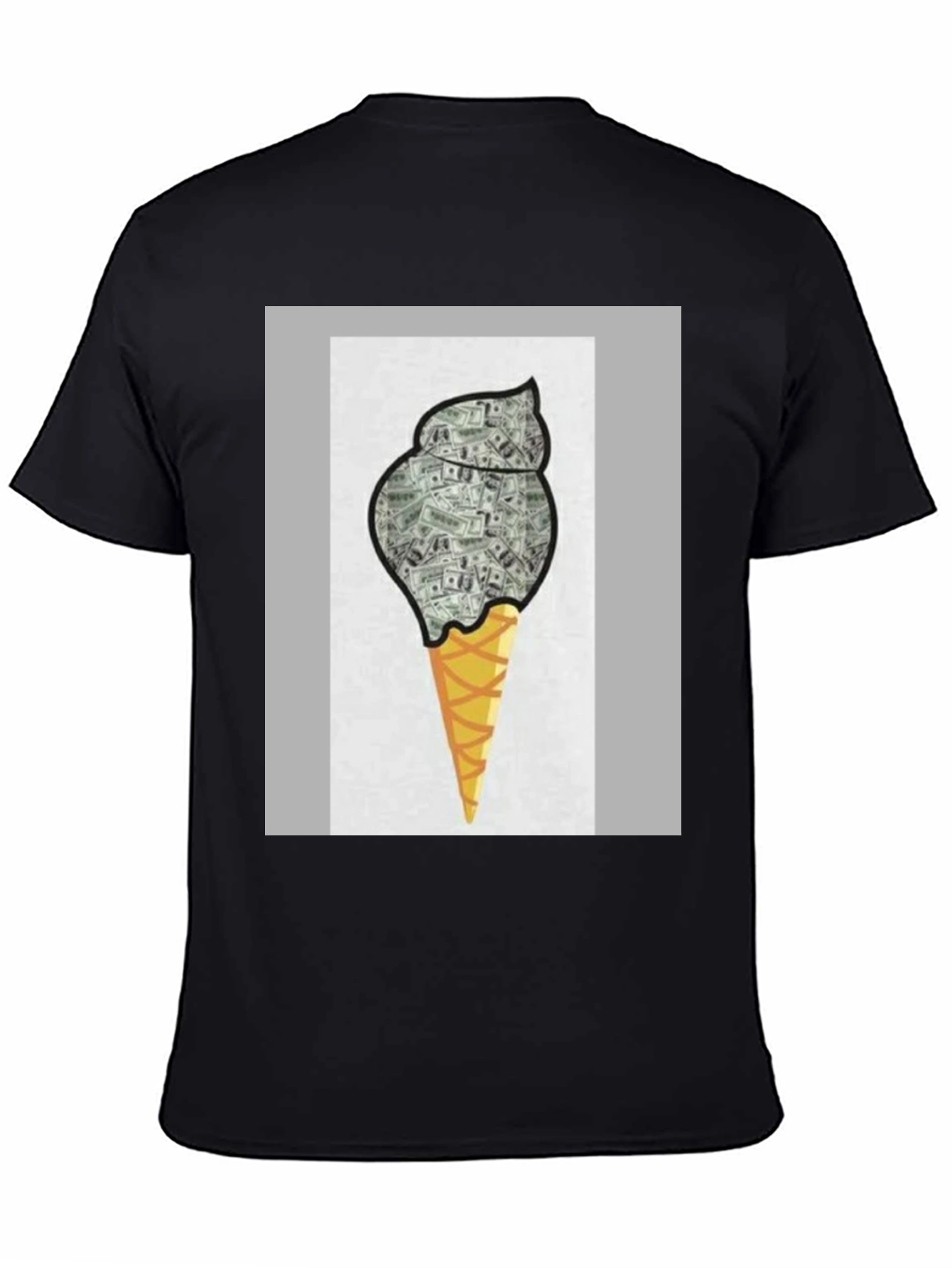 Money Ice Cream Graphic Tee - Black