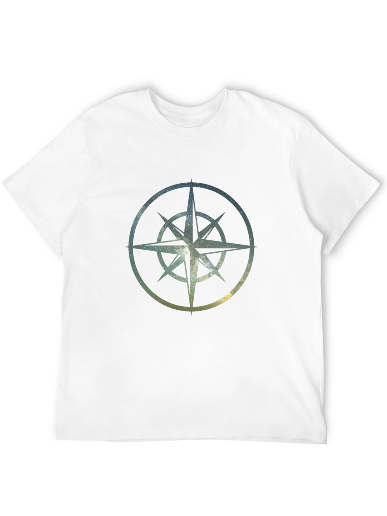 Cosmic Compass Rose Graphic Tee - Black