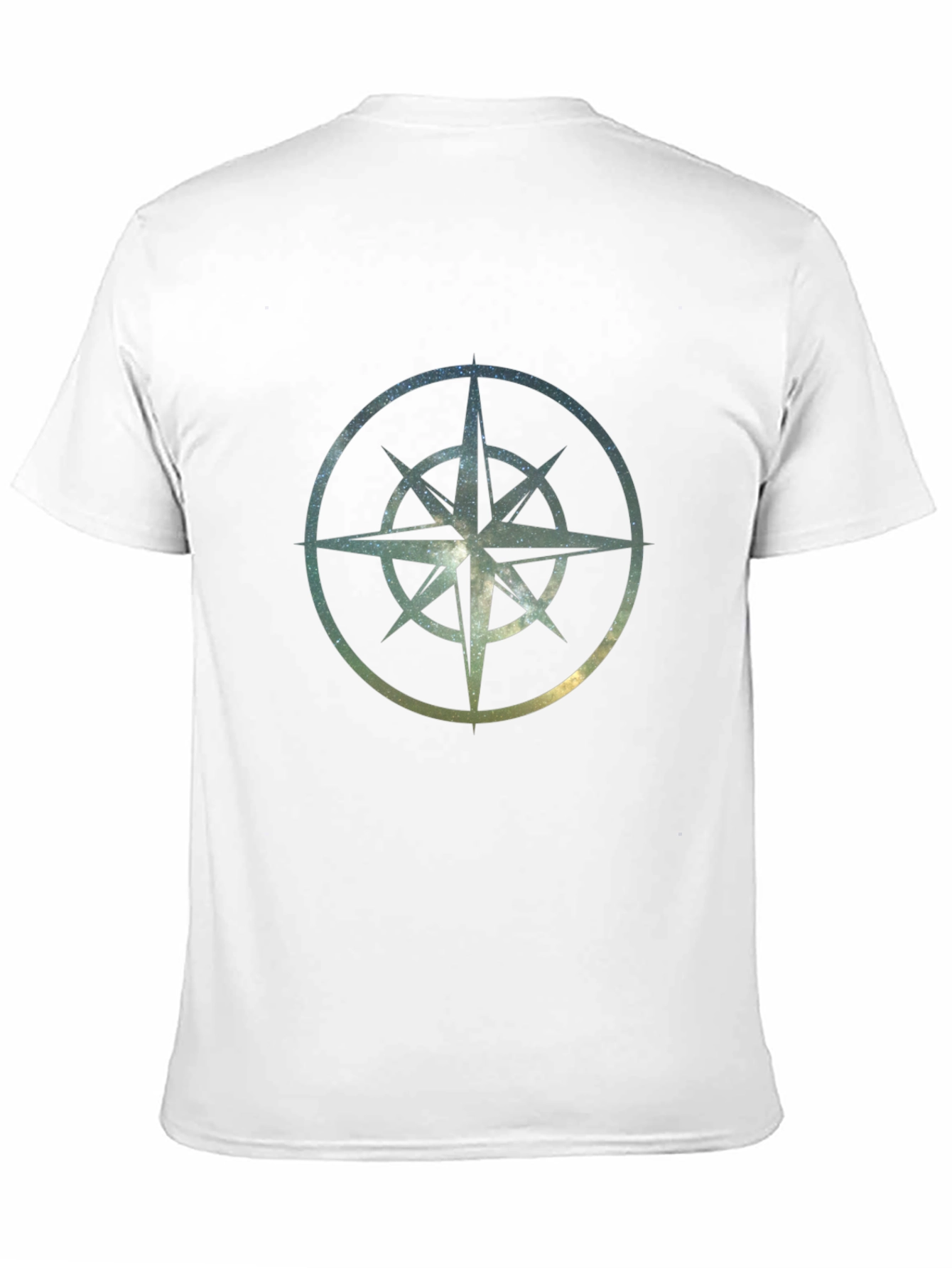 Cosmic Compass Rose Graphic Tee - Black