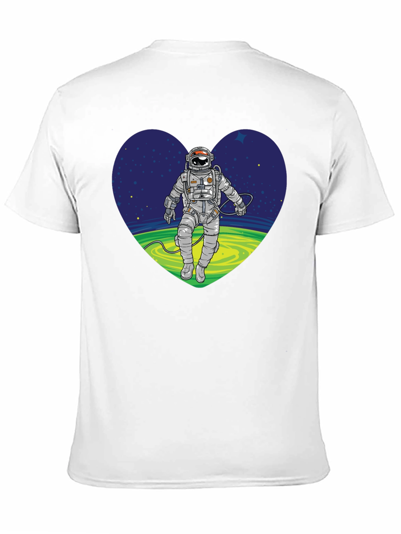 Astronaut in Space Heart Graphic Tee