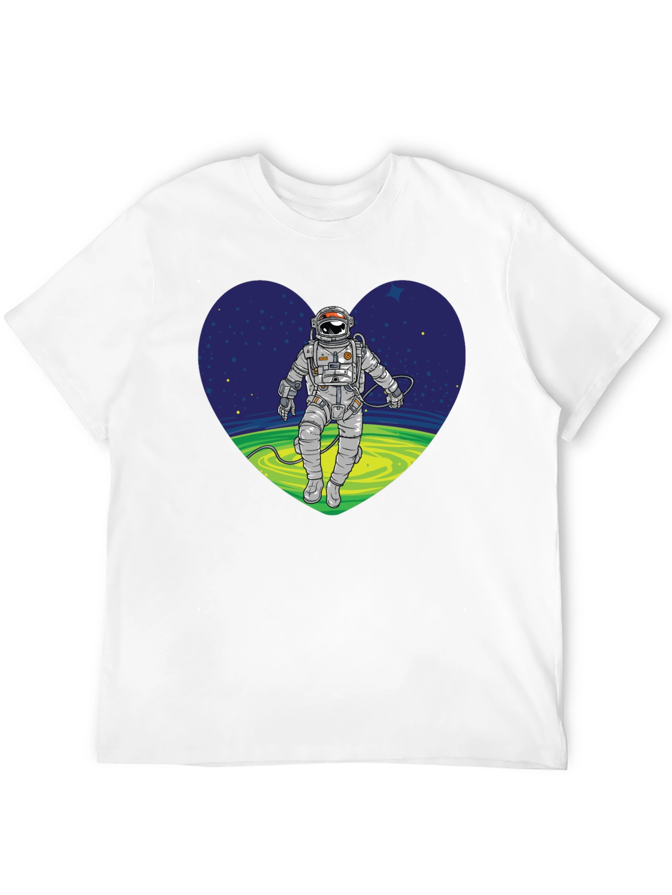 Astronaut in Space Heart Graphic Tee