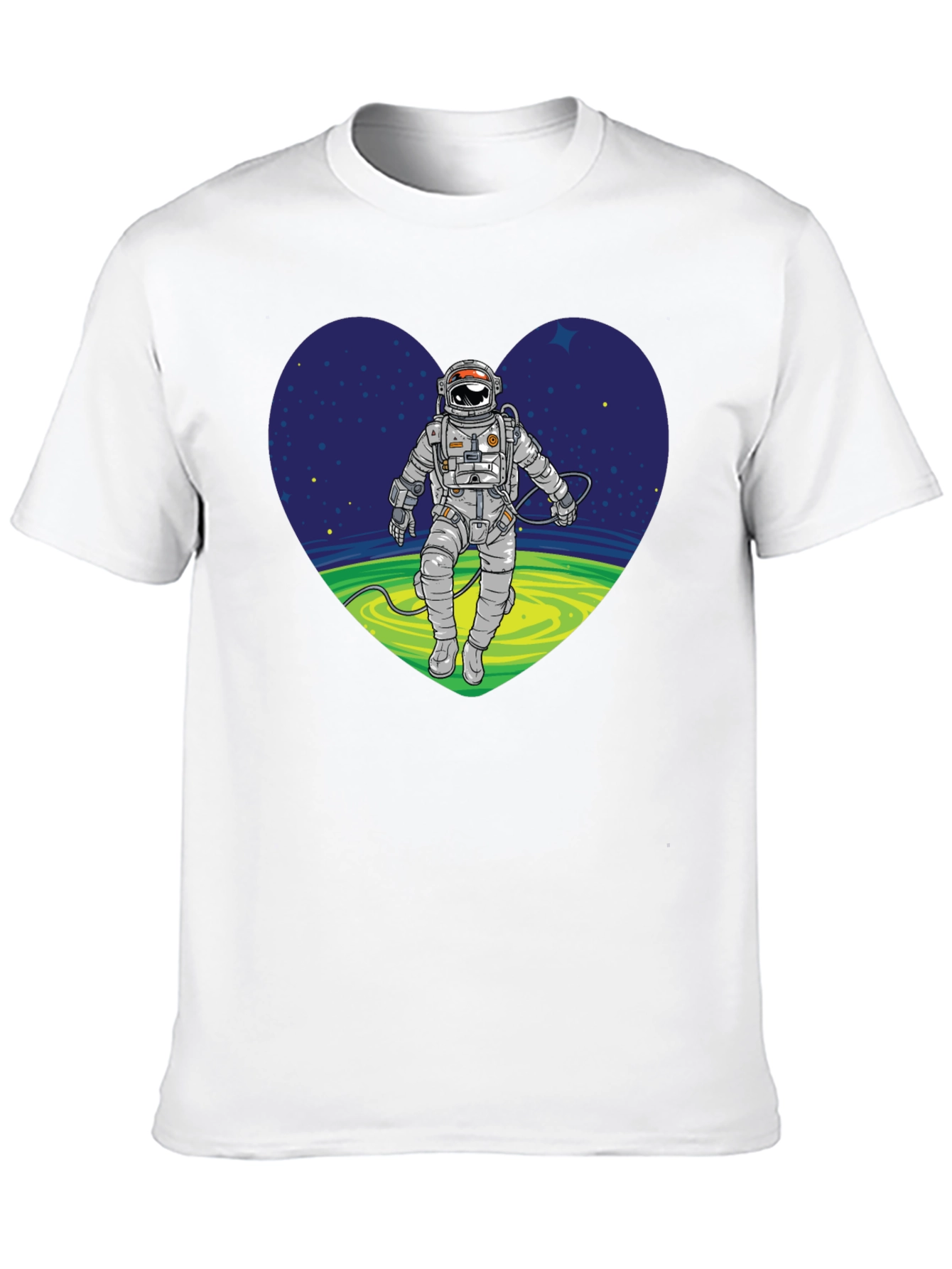 Astronaut in Space Heart Graphic Tee