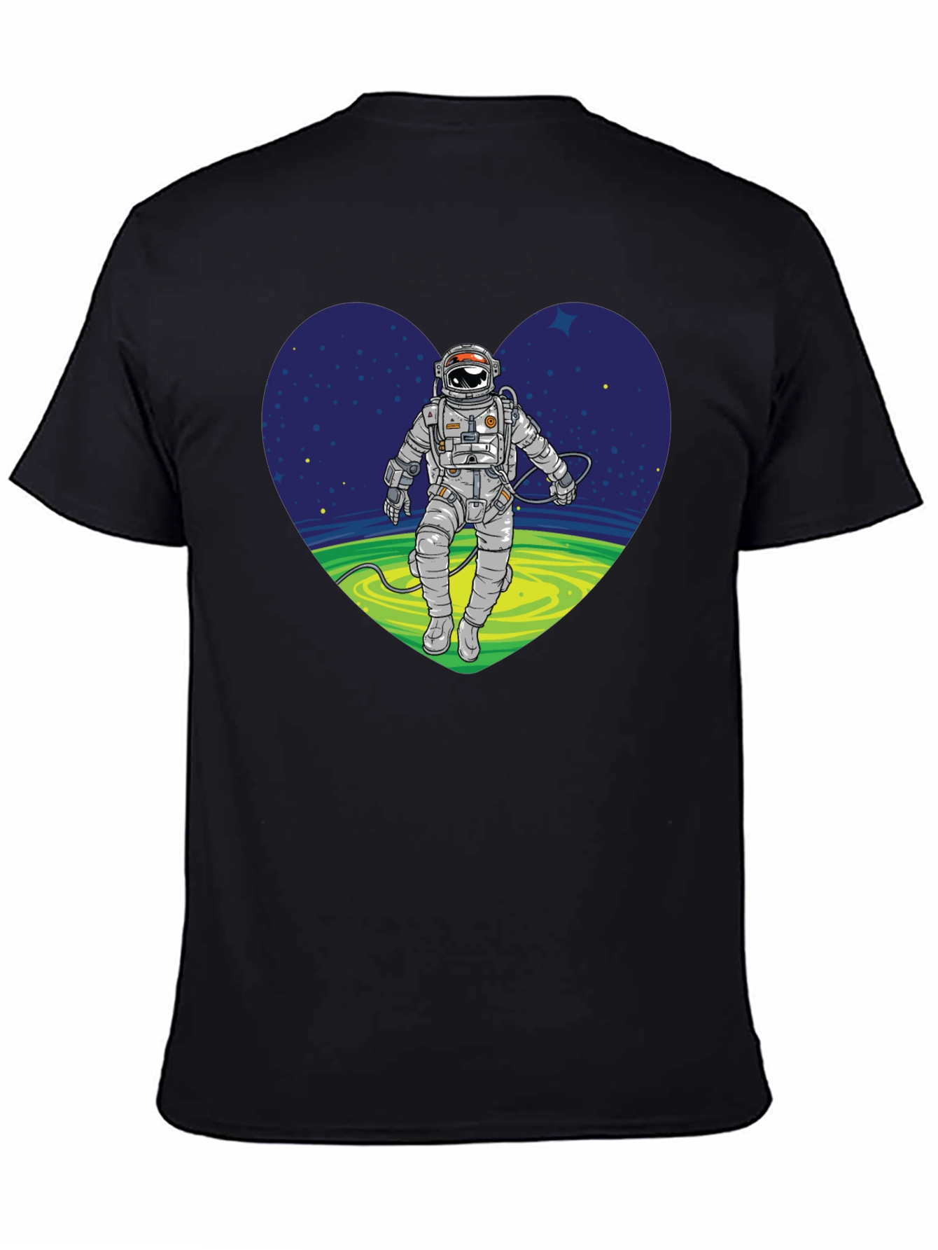 Astronaut in Space Heart Graphic Tee