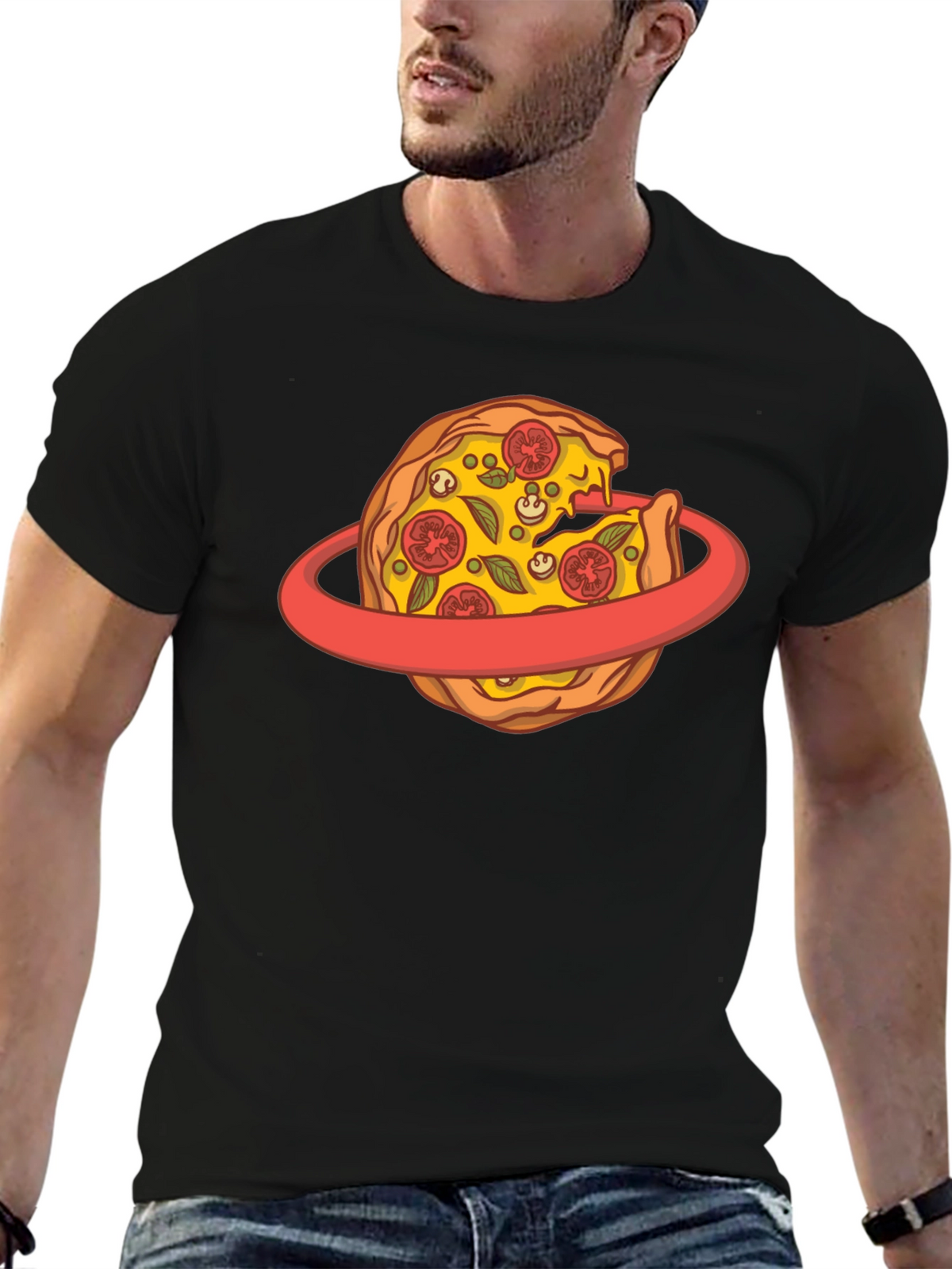 Pizza Planet T-Shirt - Black Cotton Graphic Tee