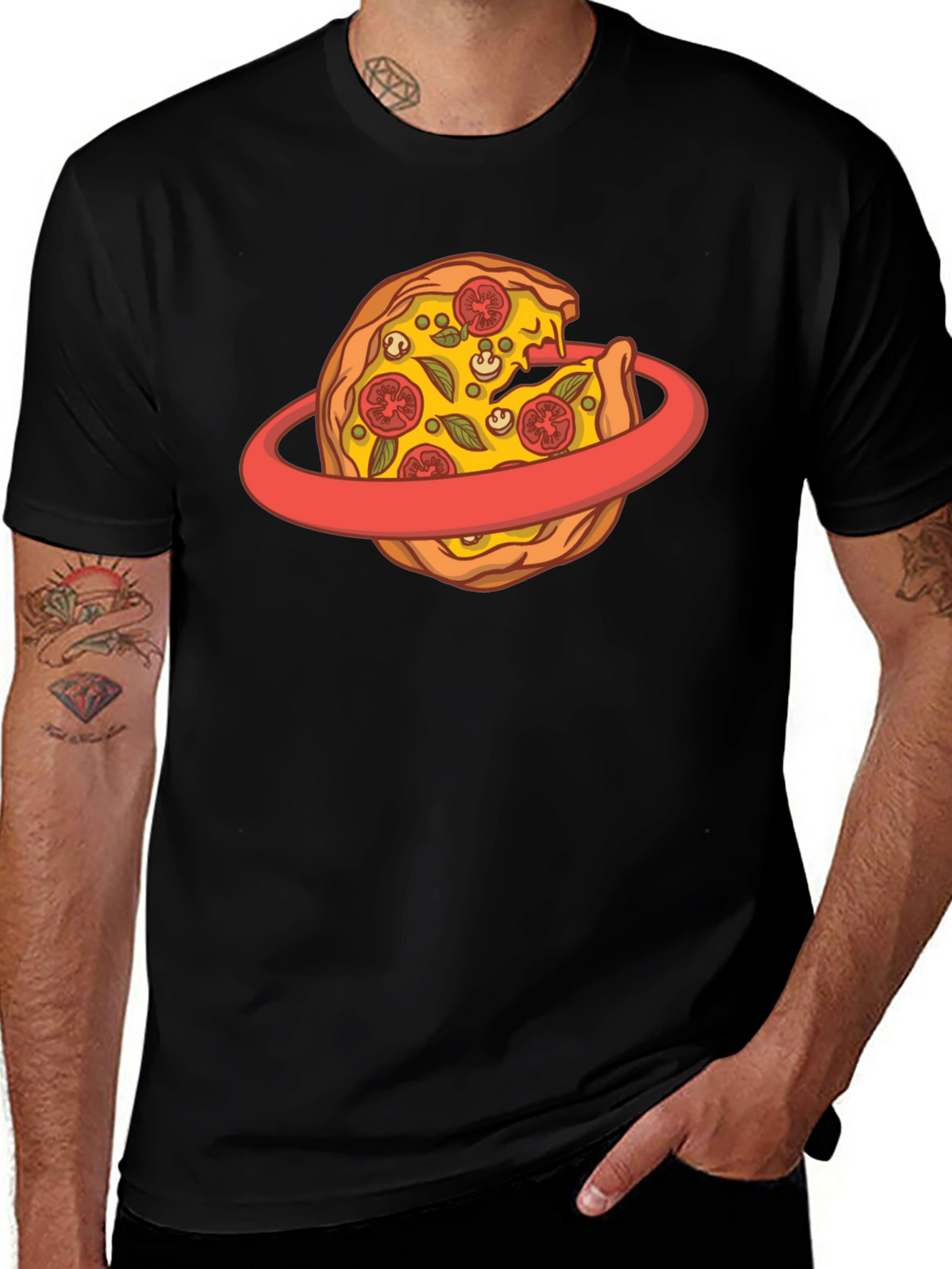 Pizza Planet T-Shirt - Black Cotton Graphic Tee