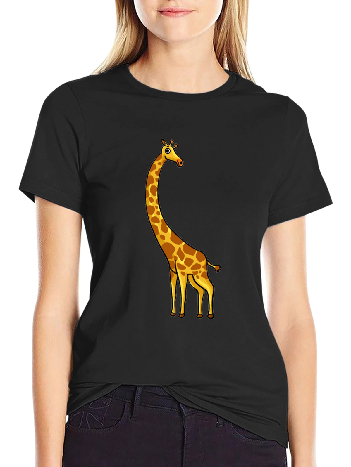 Giraffe Graphic Tee - Black