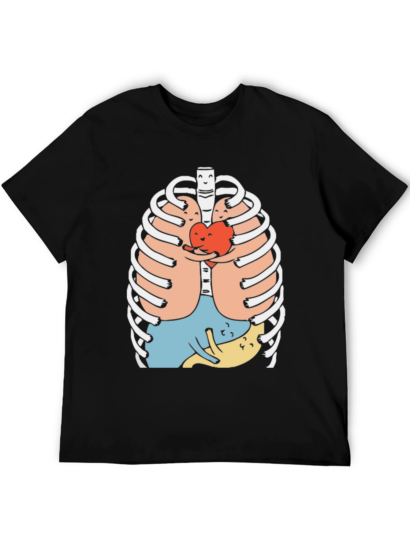 Anatomical Rib Cage Graphic Print T-Shirt