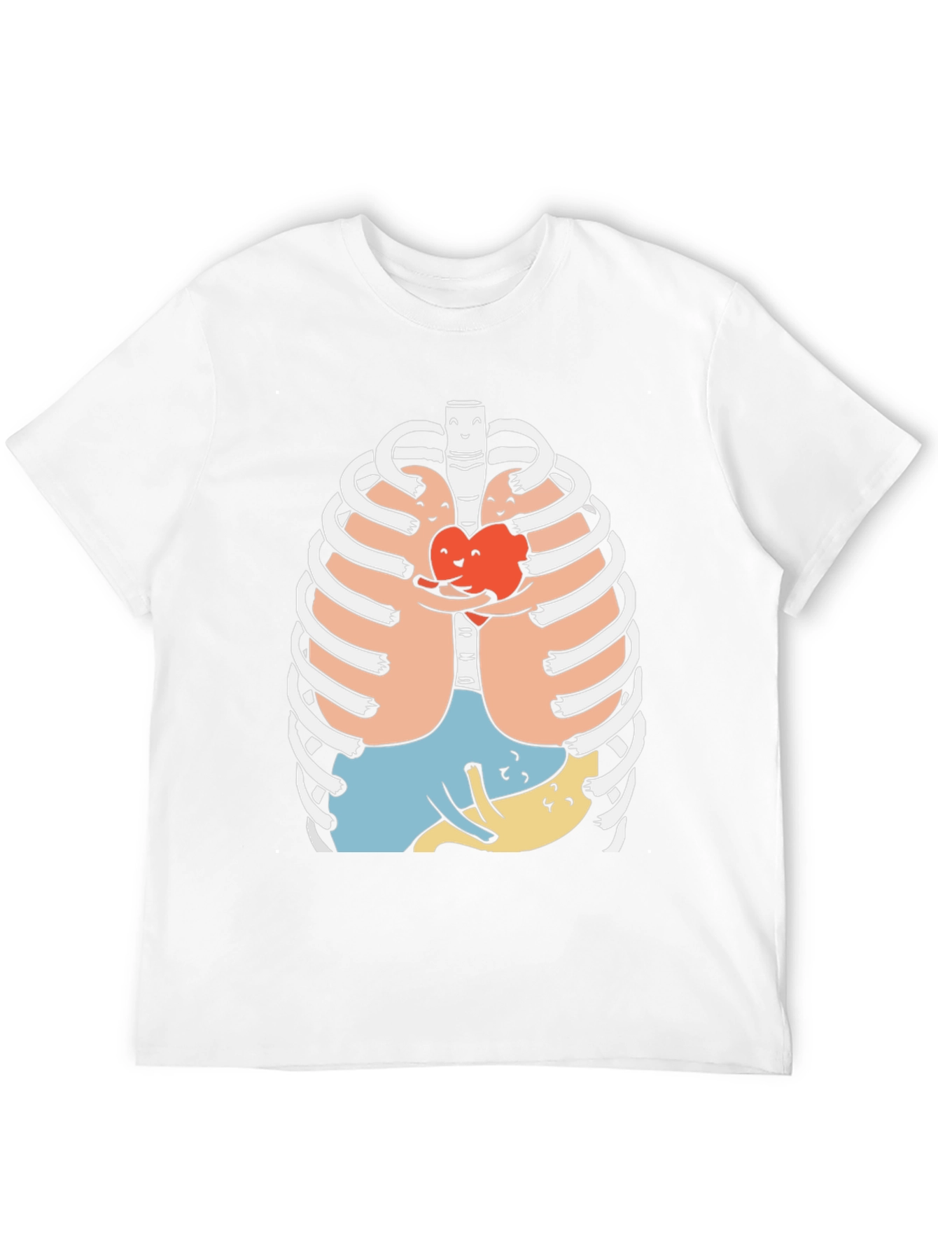 Anatomical Rib Cage Graphic Print T-Shirt