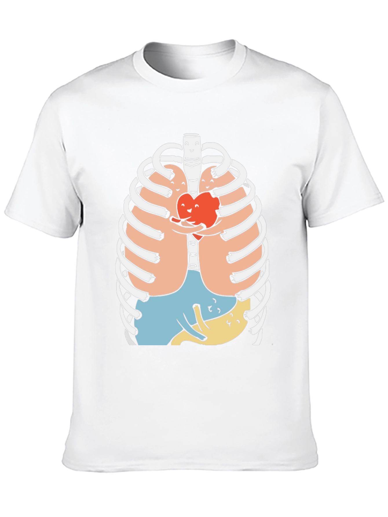 Anatomical Rib Cage Graphic Print T-Shirt