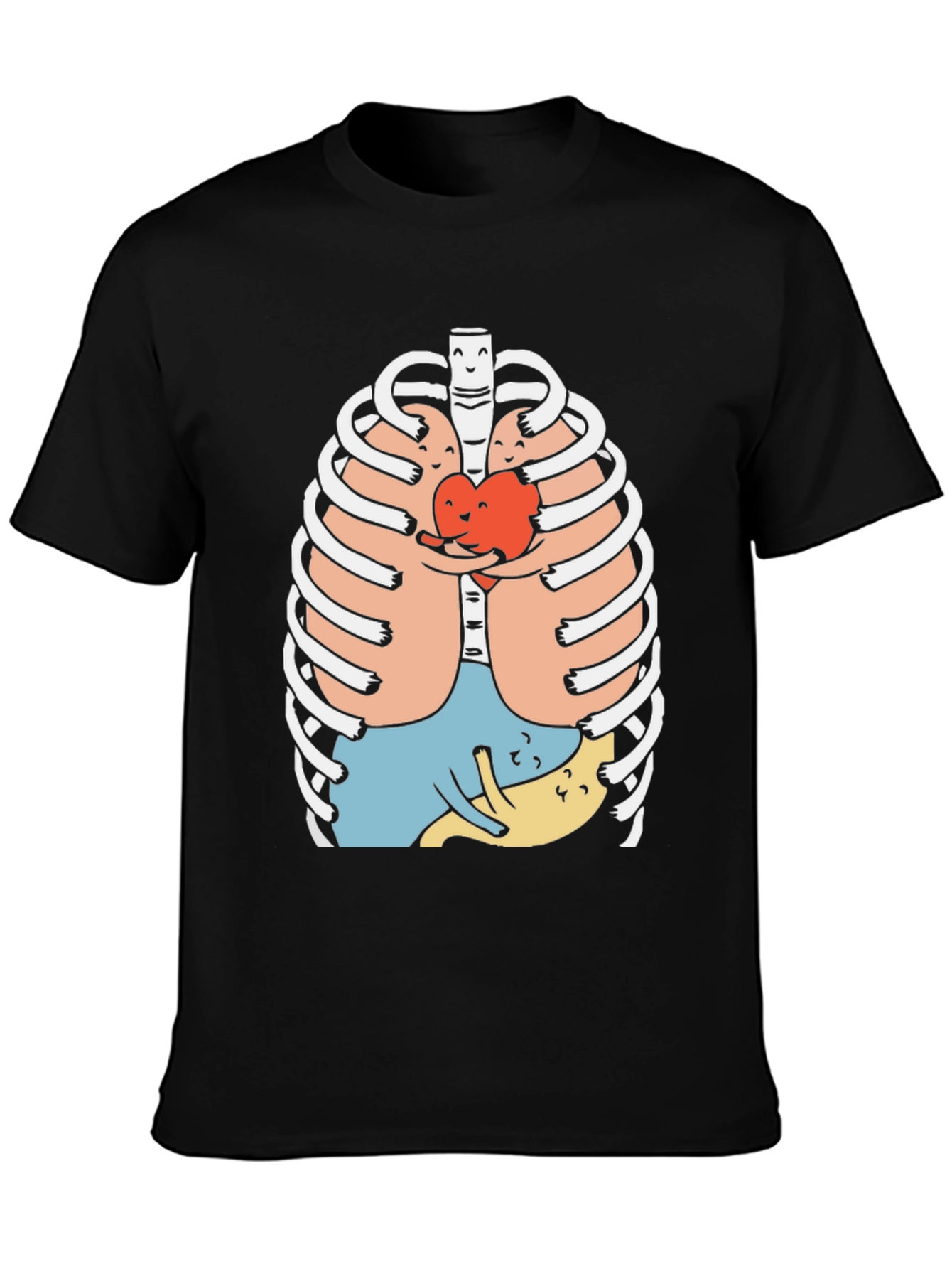 Anatomical Rib Cage Graphic Print T-Shirt