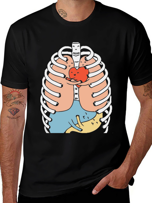 Anatomical Rib Cage Graphic Print T-Shirt