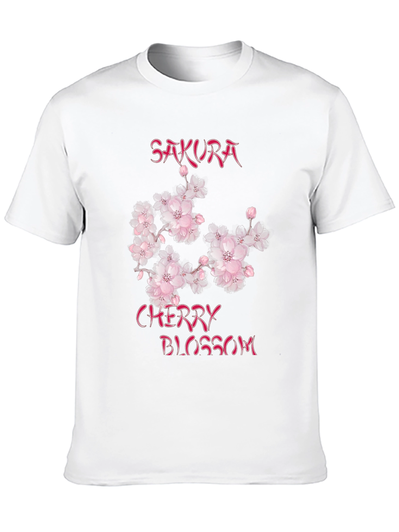 Sakura Cherry Blossom Graphic Tee - Black Cotton