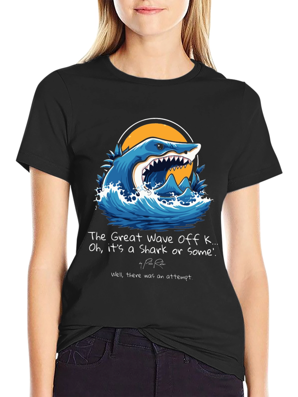 The Great Wave Shark Graphic Tee