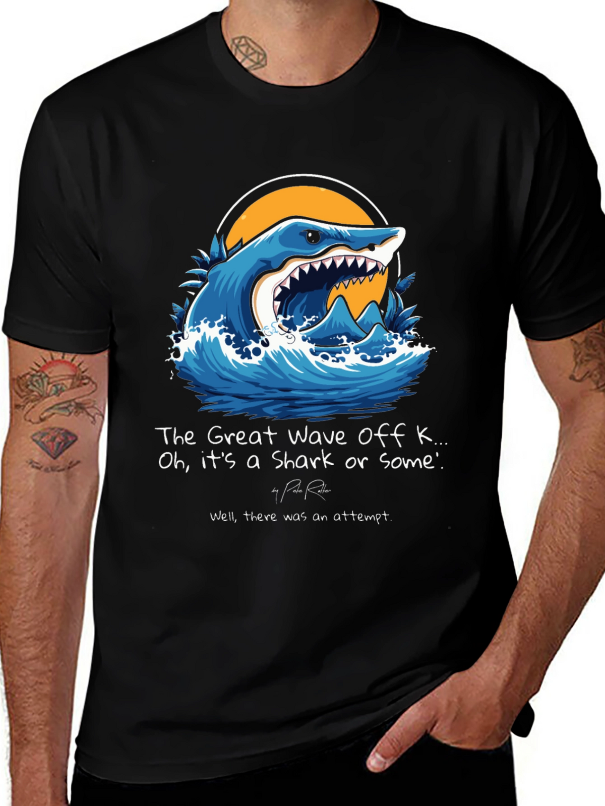 The Great Wave Shark Graphic Tee