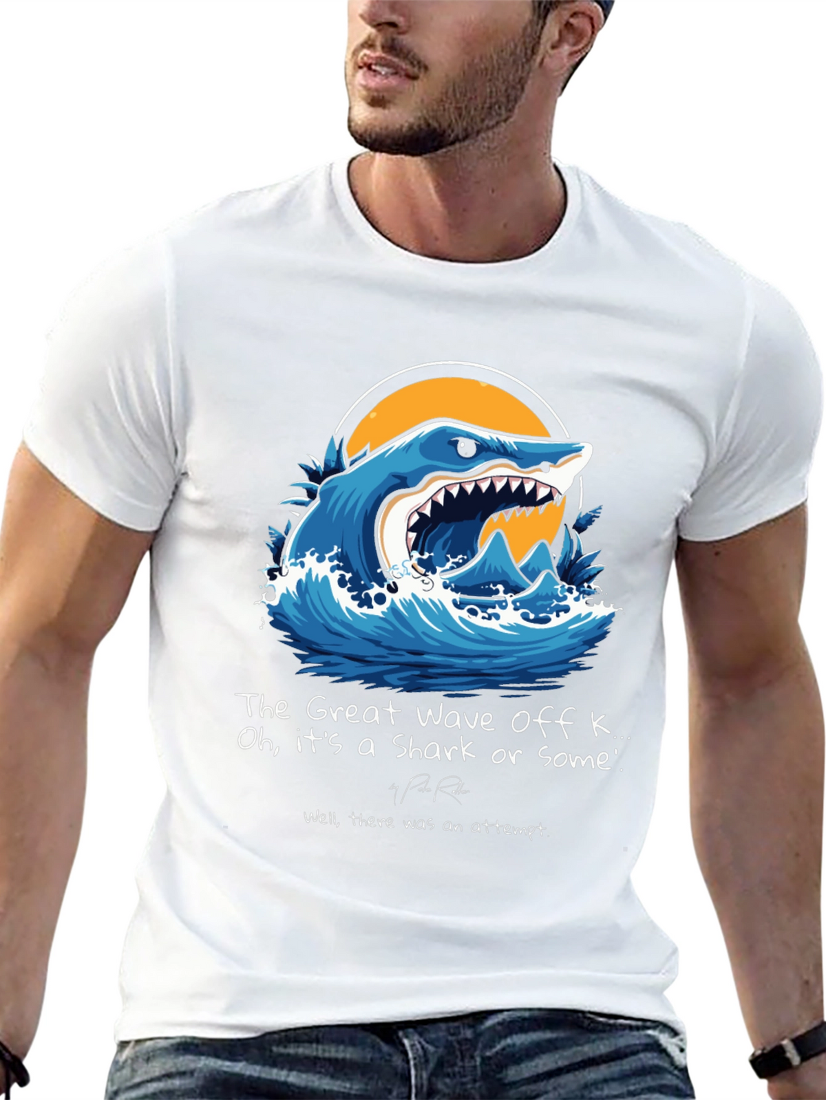 The Great Wave Shark Graphic Tee