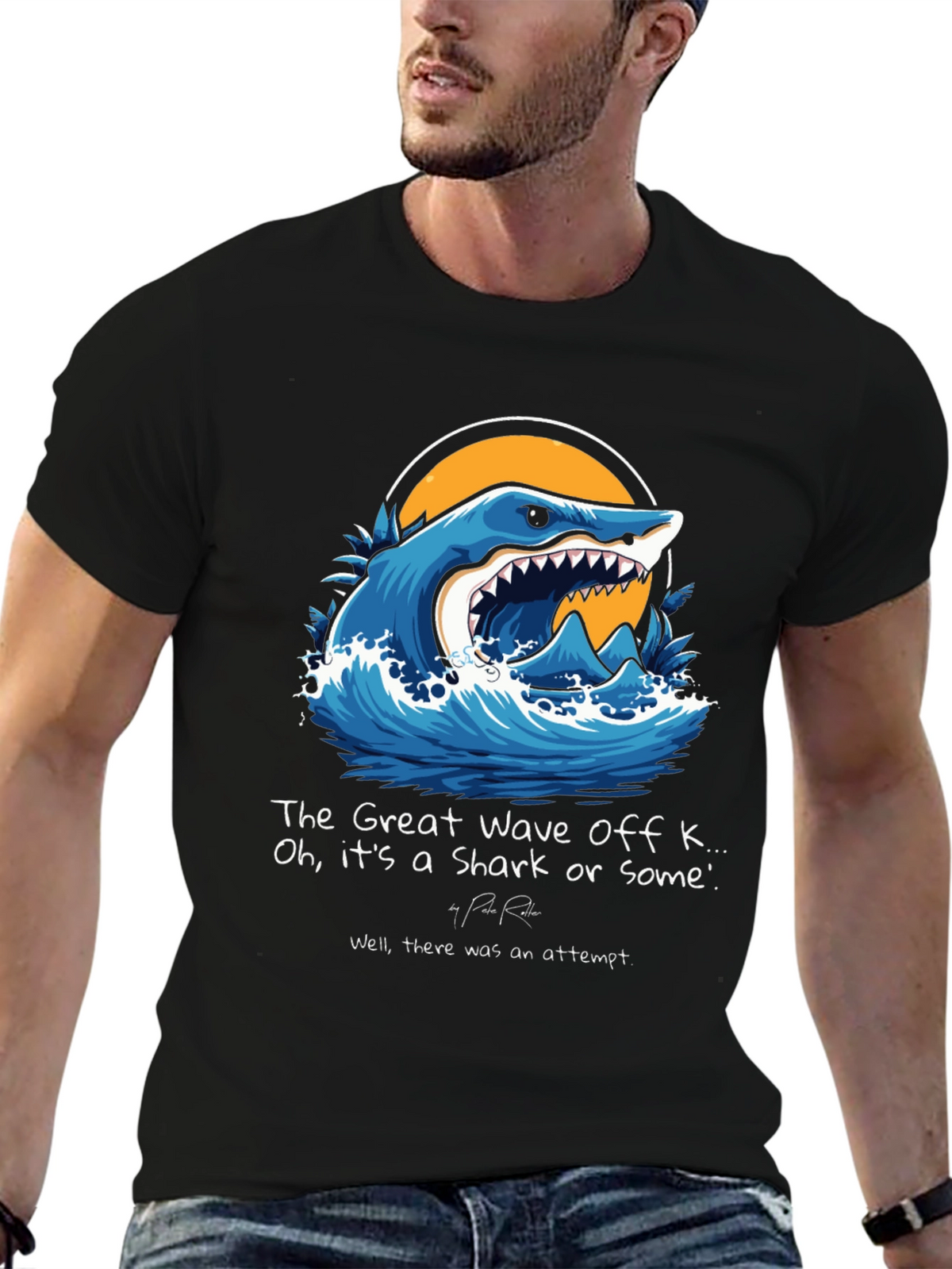 The Great Wave Shark Graphic Tee