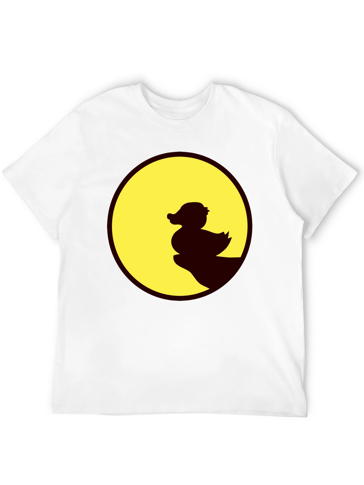 Duck Silhouette Graphic Tee - Crew Neck Black T-Shirt