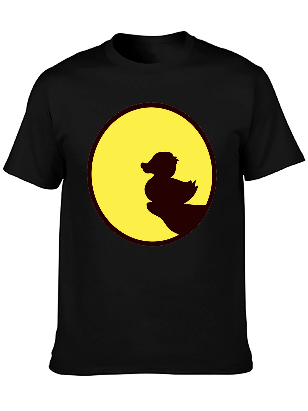 Duck Silhouette Graphic Tee - Crew Neck Black T-Shirt
